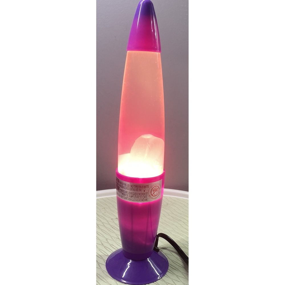 INTERTEK Purple&Pink Lava Lamp ‎ Model 4013 120v 60Hz 13.5" Tall Works!
